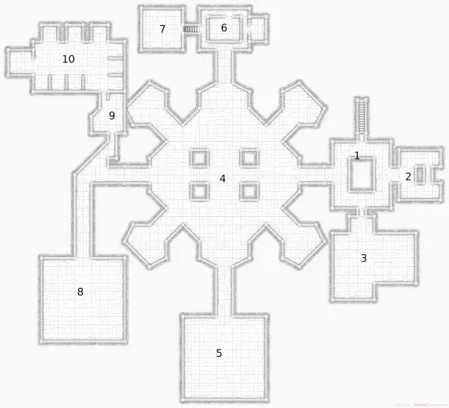 Samotna Wieża - mapa podziemi