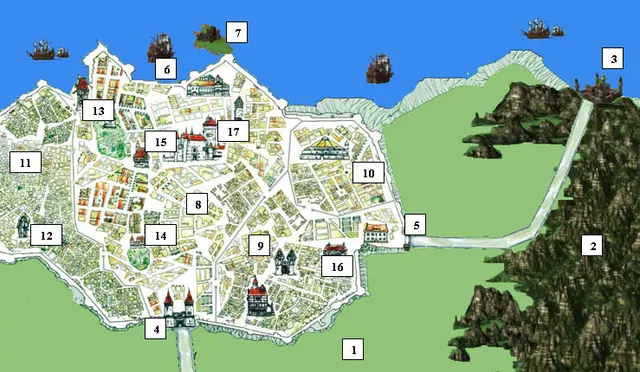 Mapa miasta Gerdenburg (autor: Radagast)