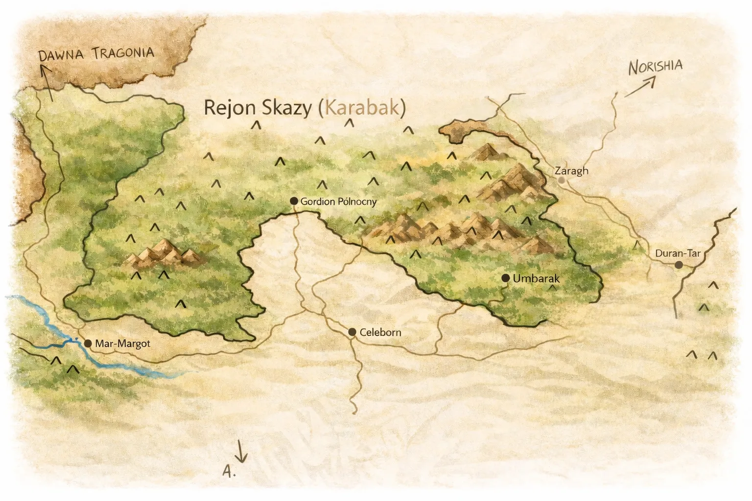 Szkic rejonu Karabak – mapa znaleziona w bagażu Jaromira