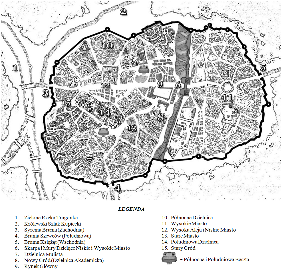 Mapa Paddar, stolicy Tragonii